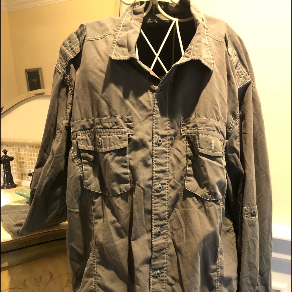 Surplus Green button down Army shirt